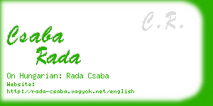 csaba rada business card